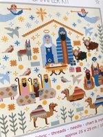 Counted Cross Stitch Kit CHRISTMAS NATIVITY Festive Sampler Aida 14 Riverdrift