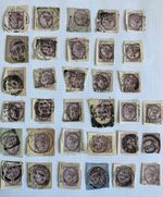 Postal History GB QV 1d Lilac 66 Assorted Pieces Good Variety of Postmarks