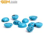 CAB cabochon Blue Turquoise Beads For Jewellery Ring Pendant Making Diy 5Pcs