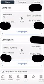 TUI Return Flight Manchester T2 to Zante (Zakynthos) June/July 2026 
