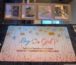 BABY Letter Boxes & Boy or Girl Banner Backdrop Baby Shower Gender Reveal