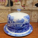 Spode Blue Italian Cheese Dome, Cheese Keeper, Cloche, Made in England