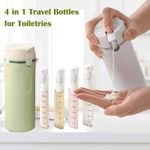 4 in 1 Travel Dispenser, 4 Pack 30ML Travel Bottles for Toiletries Containers