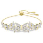 Idyllia Lilia bracelet Butterfly, White, Gold-tone plated 5736072