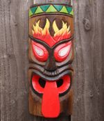 CLEARANCE 30cm Tiki Bar Wall Mask Wooden TikiBar Decoration SECONDS 1