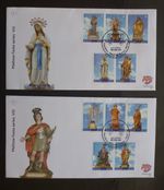 MALTA 2024 Statues of Saints Set 10 Stamps on 2 First Day Covers