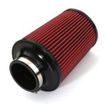 DIRENZA PERFORMANCE UNIVERSAL 3" 76MM HIGH FLOW COLD AIR INDUCTION RED FILTER