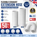 Portable AC Exhaust Vent Hose 130mm 150mm Flexible Duct Pipe Air Conditioner UK