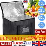LARGE FOOD DELIVERY INSULATED BAGS PIZZA TAKEAWAY THERMAL WARM/COLD BAG RUCK