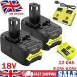 6Ah 8.0Ah 12Ah Battery Dual Charger For Ryobi 18V For ONE+ Plus RB18L40 RRB18L50