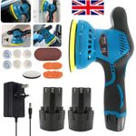 Cordless/1580W Car Polisher - 6-Speed Buffer w/ 2 Batteries & Polishing Pads Set