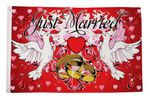 Just Married (Red) Flag (5ft x 3ft)