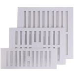 Open And Close Vent White Hit & Miss Adjustable Caravan Cover With Flyscreen