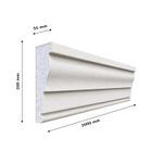 Norkbrook A-313 Exterior Cornice moulding EPS200 Marble Coated 200x55x2000 mm