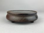 VINTAGE CHINESE HARDWOOD WOOD WOODEN TURNED FEET CIRCULAR POT STAND JAPANESE INT