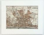 BRIGHTON 1926 ANTIQUE CITY PLAN Colour Map - Mounted For Framing