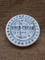  Antique Printed S.F.GOSS LTD LONDON Otto Of Rose  COLD CREAM Pot Lid  1890's