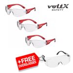 3 x voltX Clear UV400 Lens GRAFTER BIFOCAL Reading Safety Glasses, Lightweight