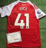 Declan Rice Hand Signed 25/26 Arsenal Home Shirt with COA