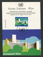 UNO UN VIENNA MK 1979 DONAUPARK BUILDINGS MAXIMUM CARD CARTE MAXIMUM CARD MC d5191