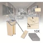 10 PacK 360° Flat Mop and Bucket Set Mop Dry Squeeze & Multi-Functional Wash
