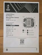 2024 FC Porto v Manchester United Match Ticket Used Europa League rare 