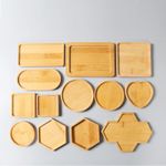Premium Wooden Bamboo Coasters for Customisation Blank Oak Wood