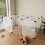 18Panel Pet Dog Pen Foldable Cat Puppy Playpen Indoor Outdoor Enclosure Run Cage