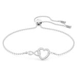 Swarovski Hyperbola bracelet Infinity and heart White Rhodium plated 5524421