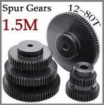 Spur Gears 1.5 Mod Transmission Gear With Step 45#Steel Pinion Motor Gear 12~80T