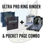 ULTRA PRO D-RING FOLDER 3" BINDER & 9 POCKET TRADING CARD PAGES COMBO!