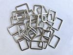 25mm Rectangle Rings Loops WELDED Metal Silver Fasteners Rectangular D Ring D23