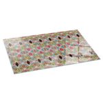Tempered Glass Hearth Pad for Wood Stove Polygon Patterns in a Mesh 100x50 cm