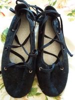 1940s 1950s lace up ballet flats