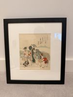 HOKUSAI Beautiful Original Japanese Geisha wood block print circa 1800