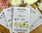 Wildflower Seed Wedding Favour packets Personalised x 10 inc seed - Eco Friendly