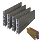 4 x Plastic Composite Fence Boards Eco Fencing Replacement uPVC Garden Panels
