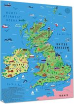 Children’s Wall Map United Kingdom & Ireland Map Poster – Colourful with An