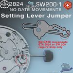 SETTING LEVER JUMPER, (NO DATE) fit SELLITA SW 200 + ETA 2824