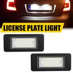2x LED Licence Number Plate Light No Error For Skoda Fabia Octavia Rapid Superb