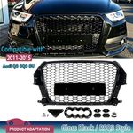 RSQ3 Style For Audi Q3 8U 2011-2015 Front Grille Gloss Black Honeycomb Grille UK