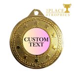 Custom Medal Your Own Text Award School Party Gift Personalised Engraving UK P&P