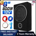 8'' 800W Active Underseat Car Bass Box Audio Subwoofer Sub Speaker Amplifier  UK