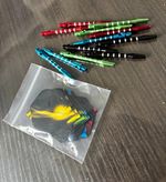 Mixed Colour Anodised Aluminium Dart Shafts/Stems Bundle Red Green Blue Black