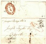 GB Cover *Greenwich* Scarce Oval Oblong *PAID* Portugal PORTO 1826 EP111