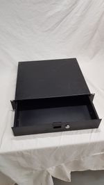 2U 19" 390mm Locking Storage Drawer Network Data Cabinet Flight Case Server Rack
