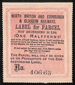 GB Scotland NORTH BRITISH RAILWAY (NB&EGR) Parcel Stamp ½d Rose MNG Rare VS89