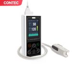 24hours Handheld Pulse Oximeter Rechargeable Blood Oxygen Meter PR PI Recorder