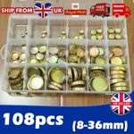 108pcs Engine Block Core Plug Zinc Plated Freeze Expansion Welch Plug Universal