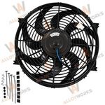 14" Universal Electric Fan Radiator Cooling Fan 12V 90W + Thermostat Relay Kit